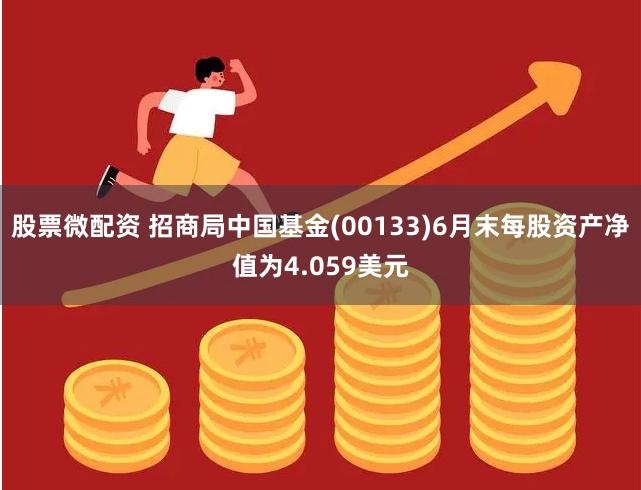 股票微配资 招商局中国基金(00133)6月末每股资产净值为4.059美元