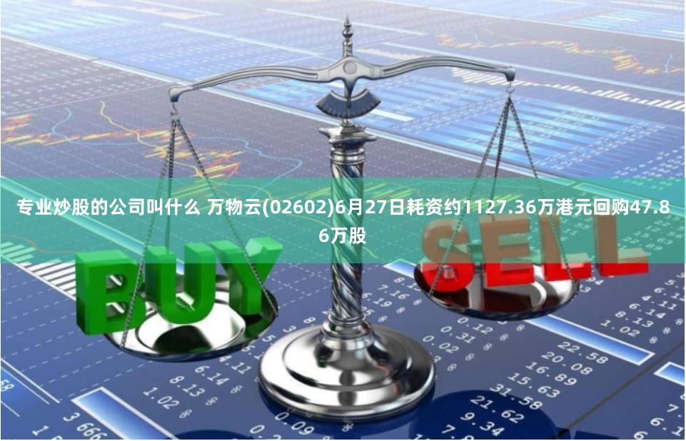 专业炒股的公司叫什么 万物云(02602)6月27日耗资约1127.36万港元回购47.86万股